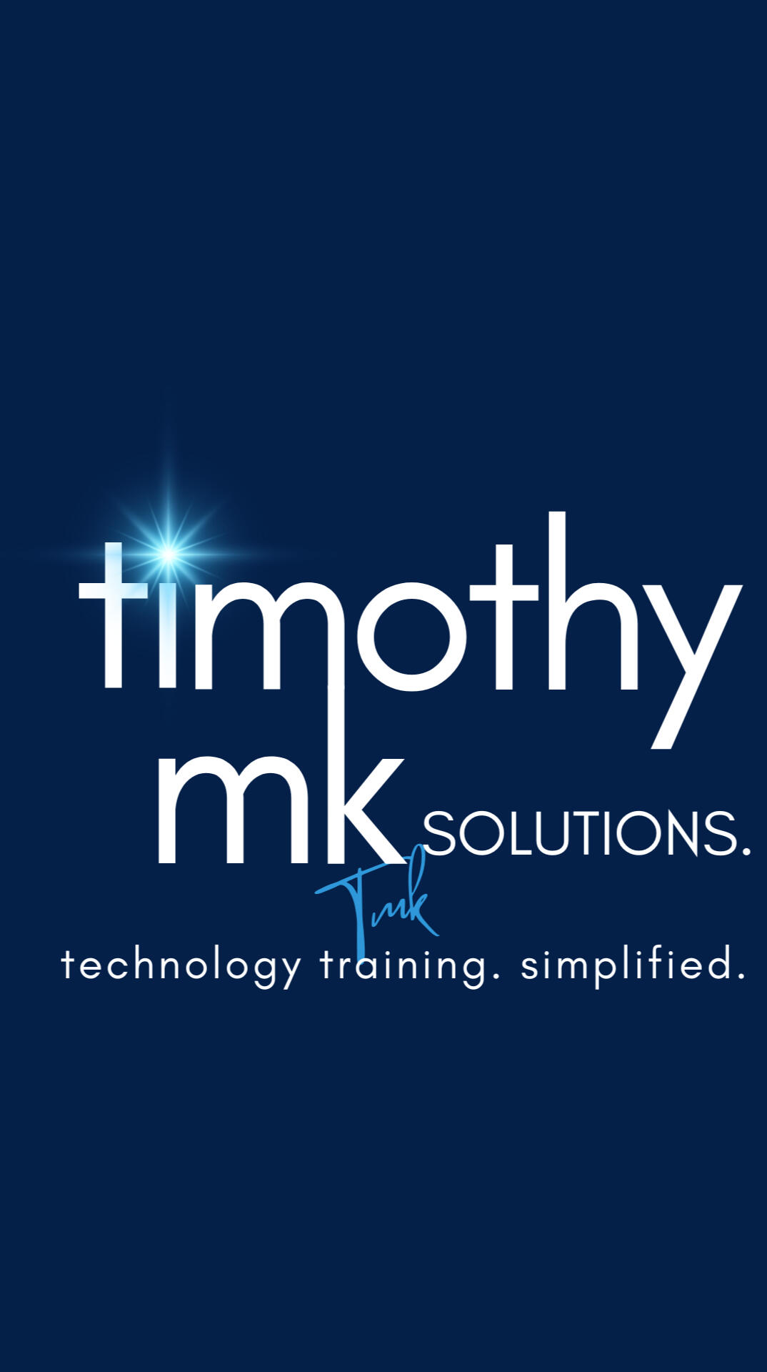 Timothy MK Solutions Logo Timothy MK Solutions Blue Logo